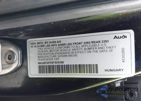 2015 Audi A3 2.0T Premium из США, поврежденный, VIN WAUBFGFF8F1076108